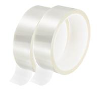 sourcing map Clear Heat Tape, 2 Rolls 30mmx33m 108ft High Temperature Heat Resistant Tape for Sublimation,Heat Vinyl Press,Heat Transfer, Circuit Board, No Residue