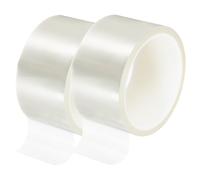 sourcing map Clear Heat Tape, 2 Rolls 50mmx33m 108ft High Temperature Heat Resistant Tape for Sublimation,Heat Vinyl Press,Heat Transfer, Circuit Board, No Residue
