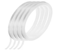 sourcing map Clear Heat Tape, 4 Rolls 5mmx33m 108ft High Temperature Heat Resistant Tape for Sublimation,Heat Vinyl Press,Heat Transfer, Circuit Board, No Residue