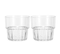 sourcing map Clear Plastic Reusable Drinking Glasses, 10oz Drinking Glasses Set Plastic Water Cup Unbreakable Stackable for Beer Cocktail Water Juice Whiskey(Transparent, 2Pcs)