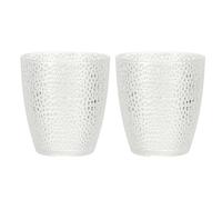 sourcing map Clear Plastic Reusable Drinking Glasses, 6.8oz Hobnail Drinking Glasses Set Plastic Water Cup Unbreakable Stackable for Beer Cocktail Water Juice Whiskey(Transparent, 2Pcs)