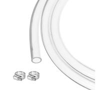 sourcing map Clear PVC Tubing 7.9mm x 11.1mm 25ft Plastic PVC Tube Flexible Water Hose for Industrial Tubing, Aquariums, Pump, 5/16" ID, with 2pcs Clamps