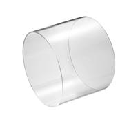 sourcing map Clear Rigid Acrylic Pipe, 143mm(5.63") ID x 150mm(5.91") OD 4" Round Polycarbonate Tube Plastic Tubing for Plumbing, Lighting, Aquarium, DIY Projects