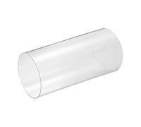 sourcing map Clear Rigid Acrylic Pipe, 75mm(2.95") ID x 80mm(3.15") OD 6" Round Polycarbonate Tube Plastic Tubing for Plumbing, Lighting, Aquarium, DIY Projects