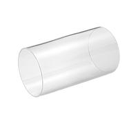 sourcing map Clear Rigid Acrylic Pipe, 93mm(3.66") ID x 100mm(3.94") OD 4" Round Polycarbonate Tube Plastic Tubing for Plumbing, Lighting, Aquarium, DIY Projects