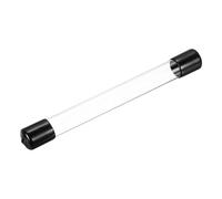 sourcing map Clear Storage Tube 18x20mm Small Plastic Round Tubing with Caps Rigid Bottle Container 200mm/8 Inch for Item Stored