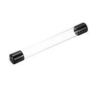 sourcing map Clear Storage Tube 20x22mm Small Plastic Round Tubing with Caps Rigid Bottle Container 200mm/8 Inch for Item Stored