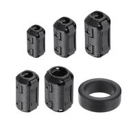 sourcing map Clip-on Ferrite Ring Core Anti-interference Noise for 3mm/ 5mm/ 7mm/ 9mm/ 13mm Diameter Cable,Tvs,Speakers,Radio,Audio Equipment 27Pcs