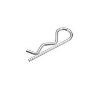 sourcing map Clip Pins 2mm Wire Carbon Steel 40mm Length Trailer R Shaped Spring Cotter Tractor Mower Fastener Hardware Silver Tone 20pcs