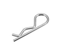 sourcing map Clip Pins 3mm Wire Carbon Steel 60mm Length Trailer R Shaped Spring Cotter Tractor Mower Fastener Hardware Silver Tone 20pcs