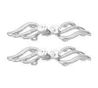 sourcing map Cloak Clasp, 2 Pairs Sew on Fasteners Hook and Eyes Clasps Vintage Sweater Cape Shawl Cardigan Collar Buckles for Clothing(Silver)