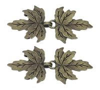 sourcing map Cloak Clasp, 2 Pairs Sew on Fasteners Hooks and Eyes Clasp Vintage Sweater Cape Shawl Cardigan Collar Buckles for Clothing(Bronze)