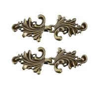 sourcing map Cloak Clasp, 2 Pairs Sew on Fasteners Hooks and Eyes Clasps Vintage Sweater Cape Shawl Cardigan Collar Buckles for Clothing(Bronze)