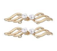 sourcing map Cloak Clasp, 2 Pairs Sew on Fasteners Hooks and Eyes Clasps Vintage Sweater Cape Shawl Cardigan Collar Buckles for Clothing(Gold)