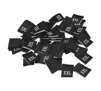 sourcing map Clothing Sewing Size Label, XXL Sizes Woven Embroidered Label Black for Clothes Garment, Pack of 100