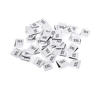sourcing map Clothing Sewing Size Label, XXL Sizes Woven Embroidered Label White for Clothes Garment, Pack of 100