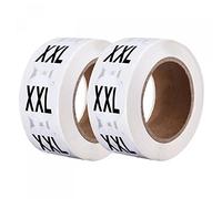sourcing map Clothing XXL Large Size Sticker Label Coding Label 25mm/1inch Dia 2 Roll 1000 Round Adhesive Labels for Clothes Apparel