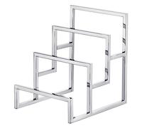 sourcing map Clutch Purse Display Stand 3 Layer Wallet Display Rack Metal Clutch Holder Riser for Home Retail Store Supplies - Silver