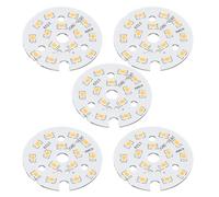 sourcing map COB LED Light Chip Bead 5W 120lm 3000-3200K 40mm 15-17VDC Energy Saving Bulb for Spotlight Floodlight Replacement Warm White 5Pcs