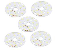 sourcing map COB LED Light Chip Bead 7W 120lm 6000-6500K 48mm 21-24VDC Energy Saving Bulb for Spotlight Floodlight Replacement White 5Pcs