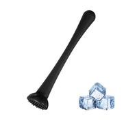 sourcing map Cocktail Muddler, 8 Inch PP Drink Muddler Bar Accessories Tools Ice Crusher for Home Party Cocktail Fruit Drinks, Black (Thin)