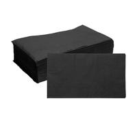 sourcing map Cocktail Napkins, 100 Pack Black 2-Ply Rectangle Disposable Napkins 16" x 13" Beverage Napkins Paper for Dinner Wedding Bar Birthday Party and Everyday Use