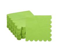 sourcing map Cocktail Napkins, 100 Pack Grass Green 2-Ply Square Disposable Napkins 10" x 10" Beverage Napkins Paper for Dinner Wedding Bar Birthday Party and Everyday Use