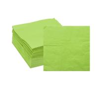 sourcing map Cocktail Napkins, 100 Pack Grass Green 2-Ply Square Disposable Napkins 13" x 13" Beverage Napkins Paper for Dinner Wedding Bar Birthday Party and Everyday Use