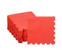 sourcing map Cocktail Napkins, 100 Pack Red 2-Ply Square Disposable Napkins 10" x 10" Beverage Napkins Paper for Dinner Wedding Bar Birthday Party and Everyday Use