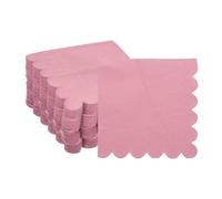 sourcing map Cocktail Napkins, 100 Pack Rose Red 2-Ply Square Disposable Napkins 10" x 10" Beverage Napkins Paper for Dinner Wedding Bar Birthday Party and Everyday Use