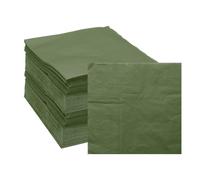 sourcing map Cocktail Napkins, 200 Pack Dark Green 2-Ply Square Disposable Napkins 10" x 10" Beverage Napkins Paper for Dinner Wedding Bar Birthday and Everyday Use