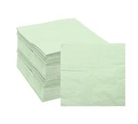 sourcing map Cocktail Napkins, 200 Pack Light Green 2-Ply Square Disposable Napkins 10" x 10" Beverage Napkins Paper for Dinner Wedding Birthday Party and Everyday Use