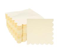 sourcing map Cocktail Napkins, 200 Pack Light Yellow 2-Ply Square Disposable Napkins 10" x 10" Beverage Napkins Paper for Dinner Wedding Bar Birthday Party and Everyday Use