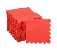 sourcing map Cocktail Napkins, 200 Pack Red 2-Ply Square Disposable Napkins 10" x 10" Beverage Napkins Paper for Dinner Wedding Bar Birthday Party and Everyday Use