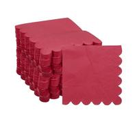 sourcing map Cocktail Napkins, 200 Pack Wine Red 2-Ply Square Disposable Napkins 10" x 10" Beverage Napkins Paper for Dinner Wedding Bar Birthday Party and Everyday Use