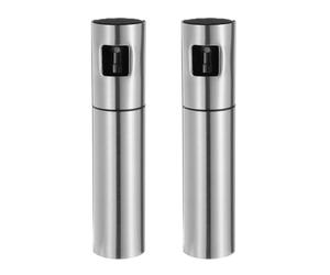 sourcing map Cocktail Sprayer 100ml(3.4oz) Stainless Steel Martini Bar Mister Vermouth Spritzer Spray Bottle with Refillable Canister 2pcs