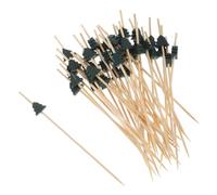 sourcing map Cocktail Toothpicks, 100Pcs 4.72" Bamboo Christmas Tree Long Fruit Stick Decorative Cocktail Skewers Picks for Drinks Appetizer Fruits, Green