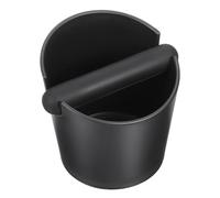 sourcing map Coffee Knock Box, 4.92in Espresso Bucket Grounds Container Dump Bin with Removable Bar and Non-Slip Base (Black)