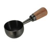 sourcing map Coffee Measuring Spoon, 1.45" x 0.7" 15ml Stainless Steel Coffee Scoop with Wood Handle for Ground Coffee or Loose Leaf Tea Black