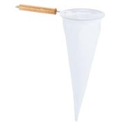 sourcing map Coffee Pour Over Filters, Flannel Cloth Filter Bags with Wood Handle, Reusable Handmade Coffee Sock Strainer, White