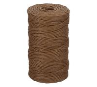 sourcing map Coffee Raffia Ribbon,98 Yard Natural Raffia Paper String 2mm Wide Twisted Raffia Yarn Twine for Gift Wrapping Crocheting Knitting DIY Crafts