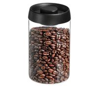 sourcing map Coffee Vacuum Container, 1200ml/40oz Glass Coffee Bean Storage Container with Lids for Spices Biscuits Loose Leaf Tea, Black