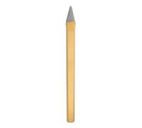 sourcing map Cold Chisel 17mm Wide 250mm Long Alloy Steel High Hardness Heat Treated Heavy Duty Point Cold Chisel for Cutting Rivets Iron Steel Bronze Copper Rods Bolts, Gold Gray
