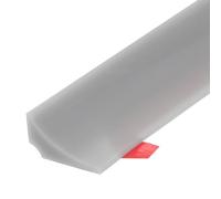 sourcing map Collapsible Shower Barrier, 118 Inch Silicone Water Splash Guard Strip 1 Inch W 0.6 Inch H Self Adhesive Water Stopper Barrier Dry and Wet Separation for Bathroom, Grey