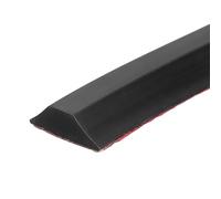 sourcing map Collapsible Shower Barrier, 39 Inch Silicone Water Splash Guard Strip 1.2 Inch W 0.4 Inch H Self Adhesive Water Stopper Barrier Dry and Wet Separation for Bathroom, Black