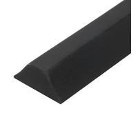 sourcing map Collapsible Shower Barrier, 67 Inch Silicone Water Splash Guard Strip 1.2 Inch W 0.55 Inch H Self Adhesive Water Stopper Barrier Dry and Wet Separation for Bathroom, Black