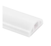 sourcing map Collapsible Shower Water Barrier, 170CM Silicone Splash Guard Shower Water Stopper Retention System for Bathtub Sink Washing Machine Dry and Wet Separation, 3 x 1.2CM(W x H), White