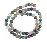 sourcing map Colorful Agate Beads 6mm Natural Gemstone Beads, Smooth Round Loose Beads for Bracelet Jewelry Making DIY (1 Strand - 60pcs)