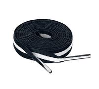 sourcing map Colorful Color Block Stripe Wide Shoe Strings Flat Shoelaces for Sneakers 2 Pairs 90cm/35.43" Blue-White-Blue