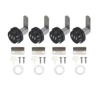 sourcing map Combination Cabinet Cam Lock, File Cabinet Locks with Combination Password Coded Locks with 1'' Cylinder for 0.4-0.8" Thick Drawers Mailbox, Black Pack of 4